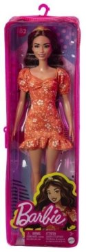 Barbie Fashionistas Lalka - Pomarańczowa sukienka Mattel