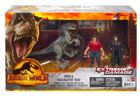 Figurki Jurassic World Owen i Velociraptor Mattel