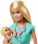 Lalka Barbie Kariera Zestaw Pediatra Mattel