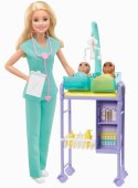 Lalka Barbie Kariera Zestaw Pediatra Mattel