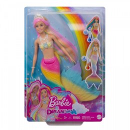 Lalka Barbie Syrenka Tęczowa Przemiana Mattel