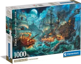 Puzzle 1000 elementów Compact Bitwa piratów Clementoni