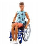 Lalka Barbie Fashionistas Ken na wózku inwalidzkim Mattel