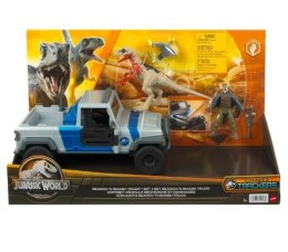 Zestaw z figurkami Jurassic World Pojazd tropiący dinoatak Mattel