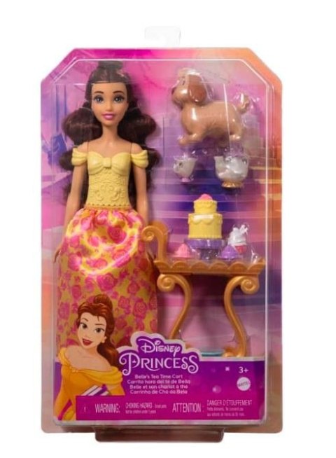 Lalka Disney Princess Bella i wózek z podwieczorkiem Mattel