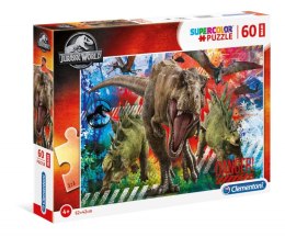 Puzzle 60 elementów MAXI SUPER KOLOR Jurassic World Clementoni