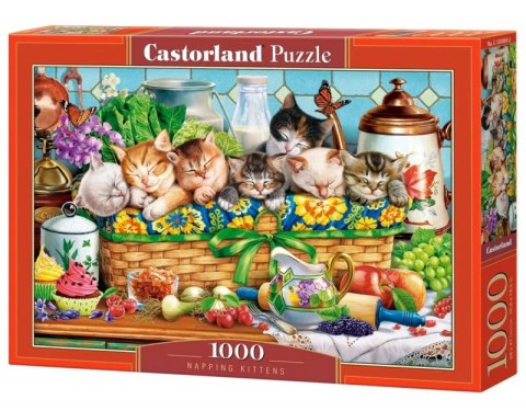 Puzzle 1000 elementów Śpiące kotki Castor