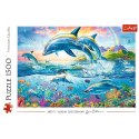 Puzzle 1500 elementów Rodzina delfinów Trefl