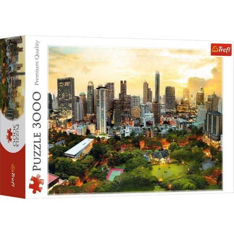 Puzzle 3000 elementów, Zachód Słońca w Bangkoku Trefl