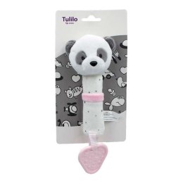 Zabawka z dźwiękiem - Panda różowa 16 cm TULILO