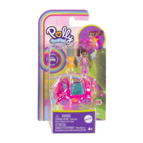 Figurki Polly Pocket Pollyville Autko Kotek Mattel