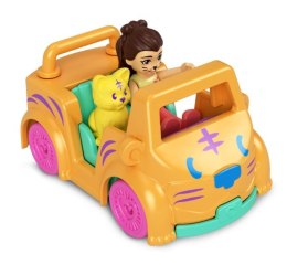 Figurki Polly Pocket Pollyville Autko Tygrysek Mattel