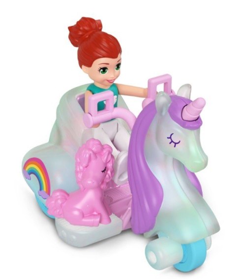 Figurki Polly Pocket Pollyville Motocykl Jednorożec Mattel