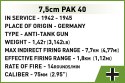 Klocki 7,5 cm PaK 40 Cobi Klocki