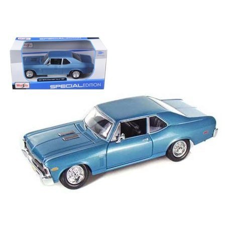 Modele metalowy Chevy Nova SS 1970 niebieski 1:24 Maisto
