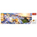 Puzzle 1000 elementów Panorama Zachód słońca na Santorini, Grecja Trefl