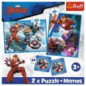 Puzzle 2w1 memos Bohaterowie w akcji, Avengers Trefl