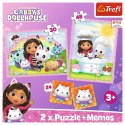 Puzzle 2w1 memos Gabi z kocim przyjacielem Gabbys Dollhouse Trefl