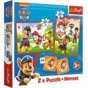 Puzzle 2w1 memos Psia ekipa w akcji, Psi Patrol Trefl