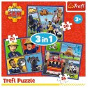 Puzzle 3w1 Dzień Strażaka Sama Trefl