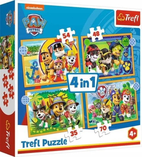 Puzzle 4w1 Wakacyjny Psi Patrol Trefl