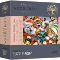 Puzzle drewniane Świąteczne kotki Trefl