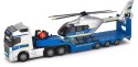 Zestaw policyjny Majorette Grand Volvo ciężarówka + helikopter
