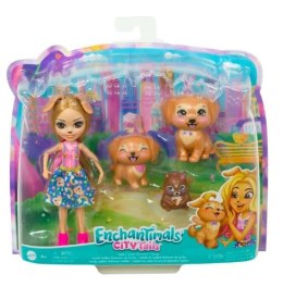 Lalka Enchantimals Rodzina pieski Retrievery Mattel