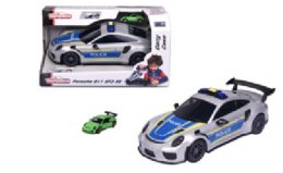 Pojazd Majorette Porsche 911 GT 3 RS Policja kontener +1 pojazd Simba