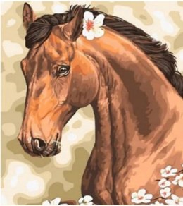 Diamentowa mozaika - Koń z kwiatkiem Norimpex