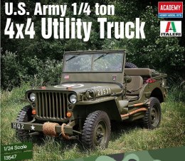 Model plastikowy U.S. Army 1/4 ton 4x4 Utility Truck 1/24 Academy