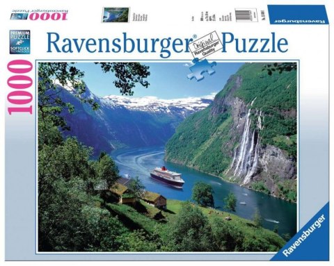 Puzzle 1000 elementów Fjord w Norwegii Ravensburger Polska