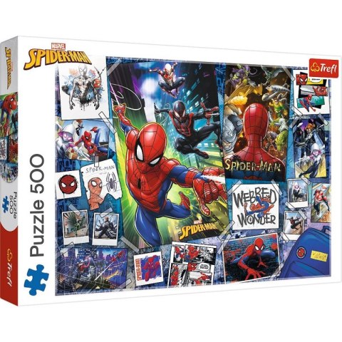 Puzzle 500 elementów Plakaty z superbohaterem Spiderman Trefl