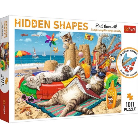 Puzzle Hidden Shapes Kocie wakacje Trefl