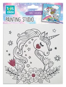 Toys Inn: Canvas Unicorn Kwiaty zestaw do malowania