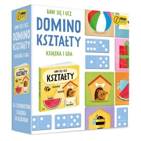 Gra i książka Domino. Kształty. Baw się i ucz Wilga Play