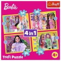 Puzzle 4w1 Barbie wesoły świat Trefl