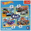 Puzzle 4w1 Hot Wheels pojazdy Trefl