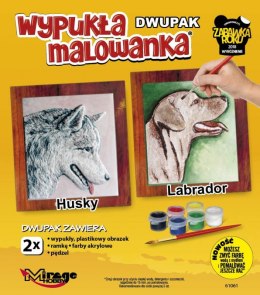 Wypukła malowanka Dwupak PSY Husky- Labrador Mirage