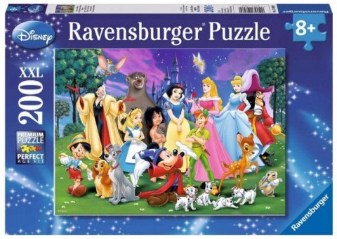 Puzzle 200 elementów Disney, Ulubione postacie z bajek Ravensburger Polska