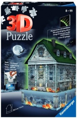 Puzzle 3D 216 elementów Nawiedzony dom świecący w ciemności Ravensburger Polska
