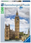 Puzzle 1500 elementów Zabawny kot na zegarze Big Ben Ravensburger Polska