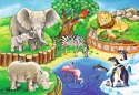 Puzzle 2x12 elementów Zwierzęta w zoo Ravensburger Polska