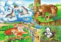 Puzzle 2x12 elementów Zwierzęta w zoo Ravensburger Polska