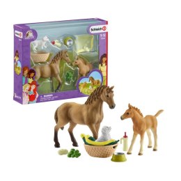 Zestaw pielęgnacyjny Quarter Horse + źrebię Schleich