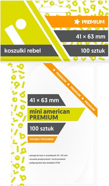 Koszulki 41x63mm Mini American Premium 100 Rebel