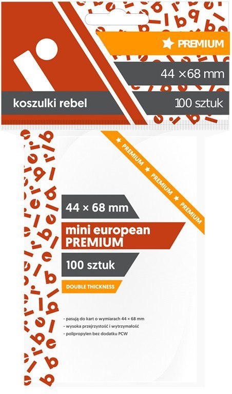 Koszulki 44x68mm Mini European Premium 100 sztuk Rebel