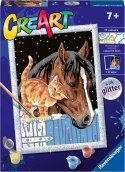 Malowanka CreArt dla dzieci Koń i kotek Ravensburger Polska