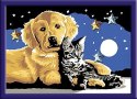 Malowanka CreArt dla dzieci Pies z kotkiem nocą Ravensburger Polska