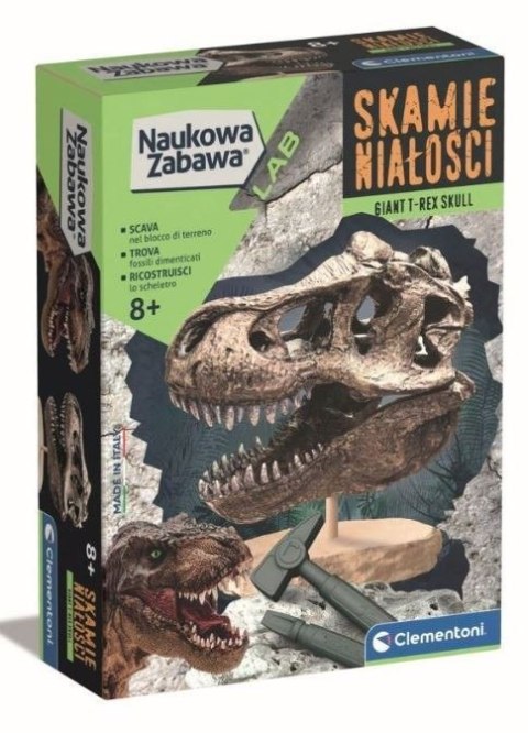 Zestaw naukowy Skamieniałosci Czaszka T-rex Clementoni